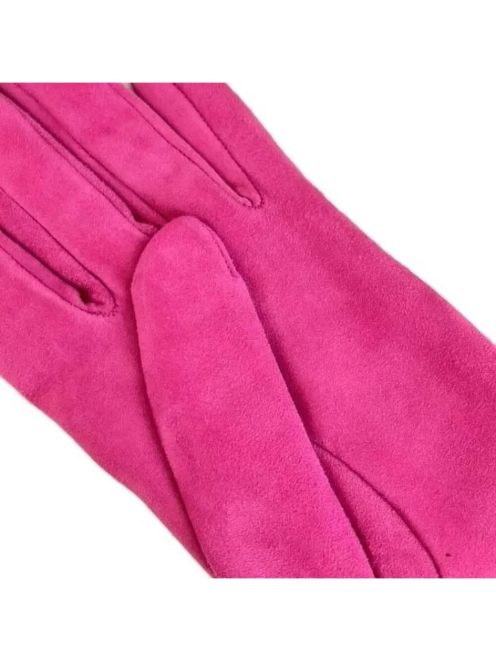Gucci Gloves Suede Bee Ribbon S Pink